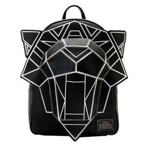 LOUNGEFLY DISNEY MARVEL Black Panther‎ Geometric Wakanda Logo Mini Backpack New